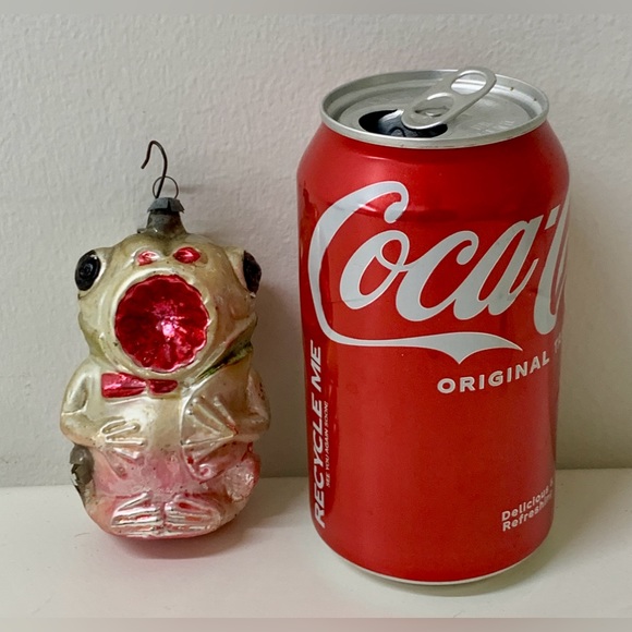 Early 20th Century Antique Suck Mouth Frog Christmas Tree Ornament - Picture 6 of 16